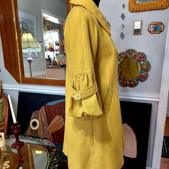 VTG Style Anthropologie Mustard Seed Yellow Jacket - Picture 5 of 13